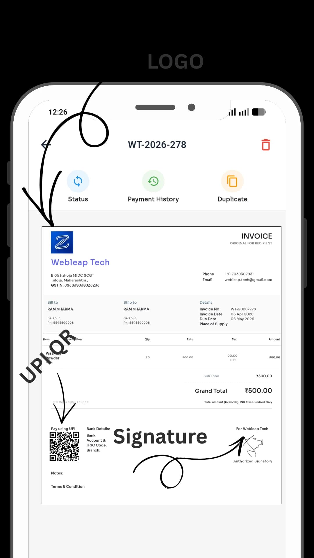 Invoice Customization