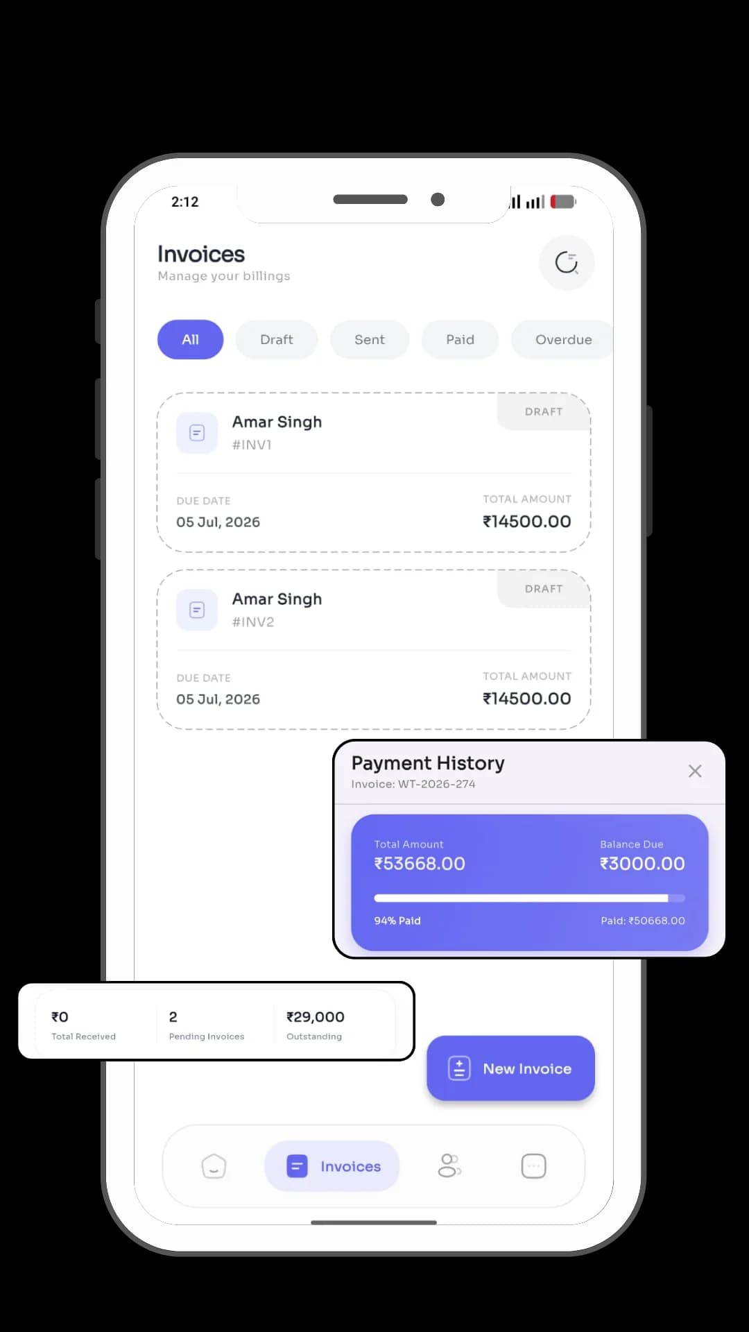 Manage Invoices